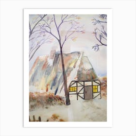 Winter House Art Print