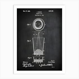 Drinking Glass, Beer Glass, Alcohol Glass Art, Beer Mug, Drinking Glass Patent, Brewery Art, Bar Decor, Beer Glass,Beer Lover Gift, Hb7301 Art Print