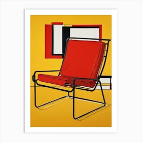 Wassily Chair Marcel Breuer Living Room Art Print (4) Art Print