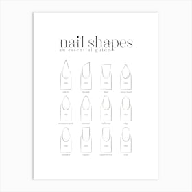 Nail Shapes Guide - Nail Tech Art Print