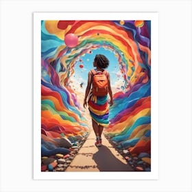 Rainbow Tunnel 1 Art Print