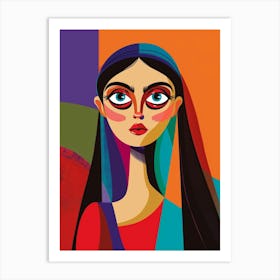 Woman With Blue Eyes 3 Art Print