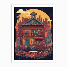 House In The City Art Print