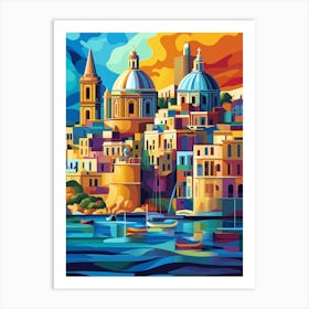 A Modern Art Poster Of Malta Art Print