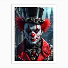 Clown In A Top Hat Art Print