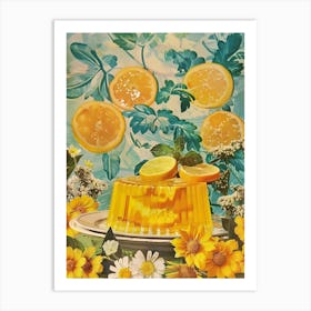 Yellow Jelly Retro Collage 1 Art Print