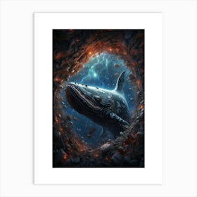 Whales In Space Art Print