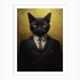 Gangster Cat Bombay Cat 2 Art Print
