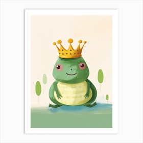 Little Frog 4 Wearing A Crown Art Print