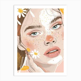 Daisy Face Art Print