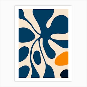 Blue And Orange Art Print