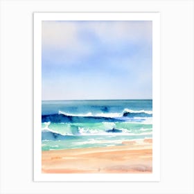 Ocean Beach, San Diego, California Watercolour Art Print