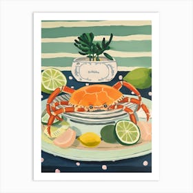 Crab 2 Italian Still Life Painting Art Print