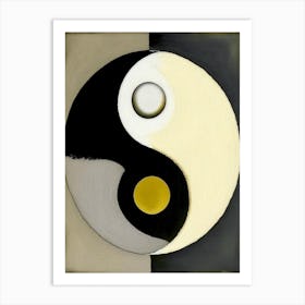 Yin Yang Symbol Abstract Painting Art Print