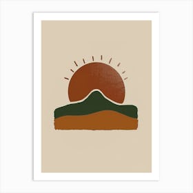 Sunset In The Mountains 92 Art Print