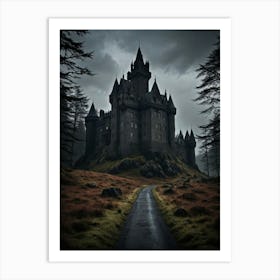 Scottish Castle Cursed Peaks and Gothic Walls Art Print