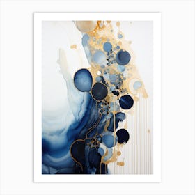 Blue And Gold 6 Art Print