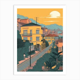 Lima Peru Travel Illustration 2 Art Print