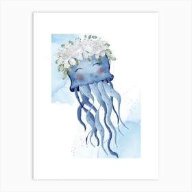 Floral Jellyfish Art Print