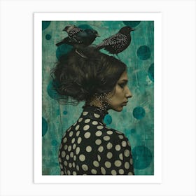 'Birds On The Head' 1 Art Print