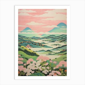 Mount Kuju In Oita, Japanese Landscape 4 Art Print