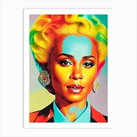 Jada Pinkett Smith Colourful Pop Movies Art Movies Art Print