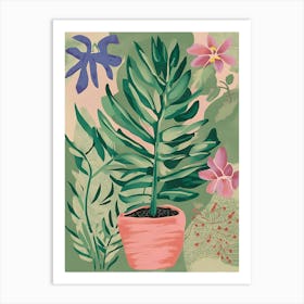 Plants In A Pot Art Print