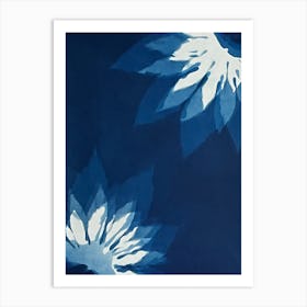 Blue And White Flowers Art Print