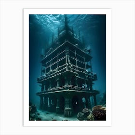 Underwater House-Reimagined 3 Art Print