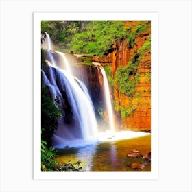 Marojejy National Park Waterfall, Madagascar Nat Viga Style Art Print