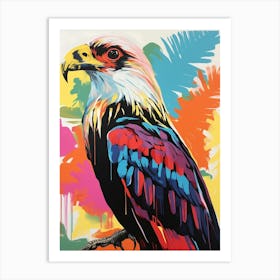 Colourful Bird Painting Crested Caracara 1 Art Print