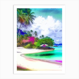 Koh Mak Thailand Soft Colours Tropical Destination Art Print