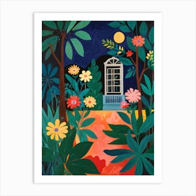 Garden At Night Art Print