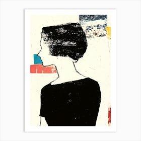 Minimal 1920s Portrait Of A Woman Art Print