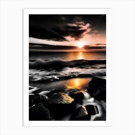 Sunset At The Beach 469 Art Print