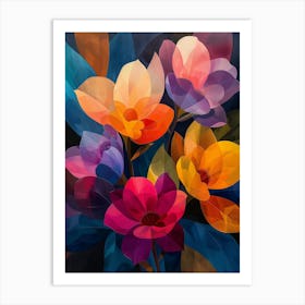 Abstract Flowers 4 Art Print