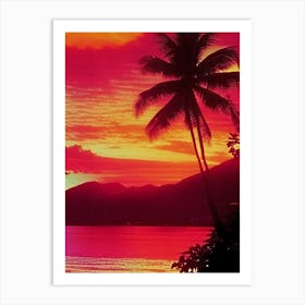 The Camiguin Island Retro Sunset 3 Art Print