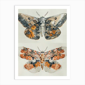 Luminous Butterflies William Morris Style 10 Art Print