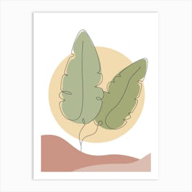 Two Leaves In The Desert Art Print