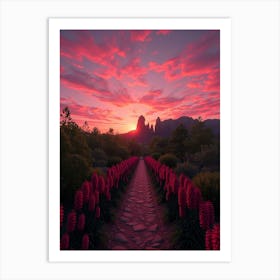 Sunset In The Desert 5 Art Print