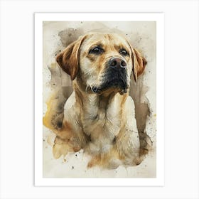 Labrador Retriever Watercolor Painting 2 Art Print