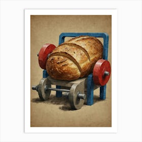 Bread On A Bike Art Print