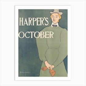 Harper's October, Edward Penfield 2 Art Print