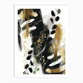 Gold And Black Canvas Print 48 Art Print