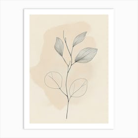 Twig Line Art Art Print