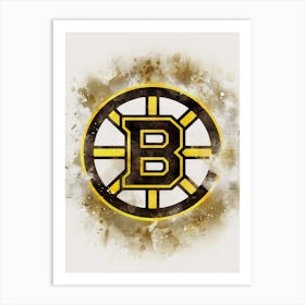 Boston Bruins Watercolor Art Print