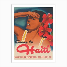 Haiti Vintage Travel Poster 1 Art Print