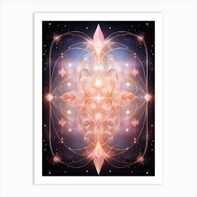 Celestial Abstract Geometric Illustration 11 Art Print