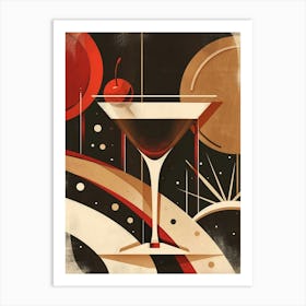 Art Deco Espresso Martini 3 Art Print