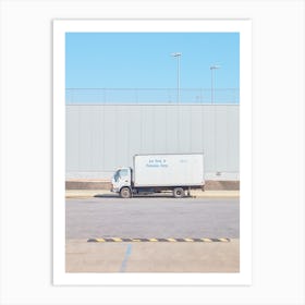 Blue Sky Delivery Truck Art Print